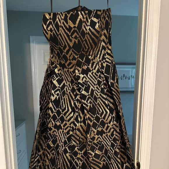 Donna Karen current style  - Strapless brocade Midi Dress Size 14 - Picture 2 of 10